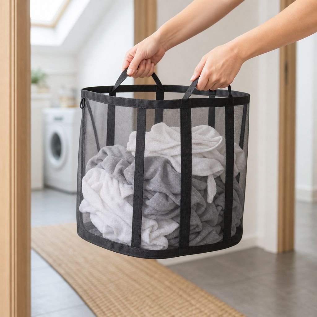 Portable Large Capacity Bathroom Dirty Laundry Basket Foldable