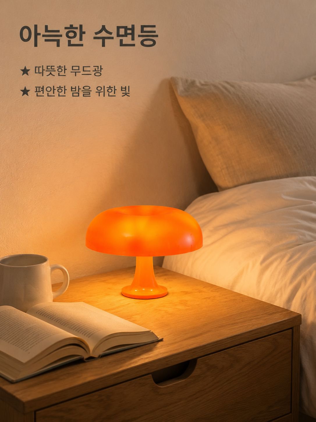 레트로 버섯 테이블 램프