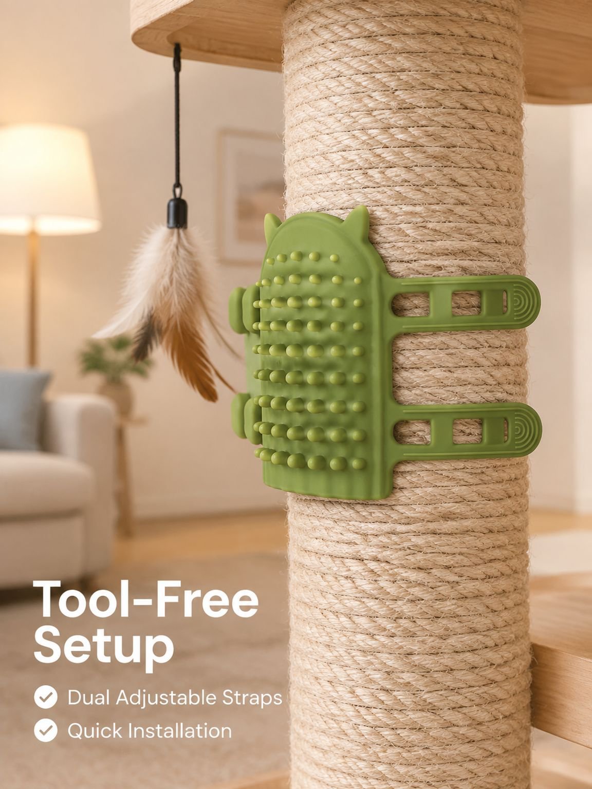 Cat scratching massage brush