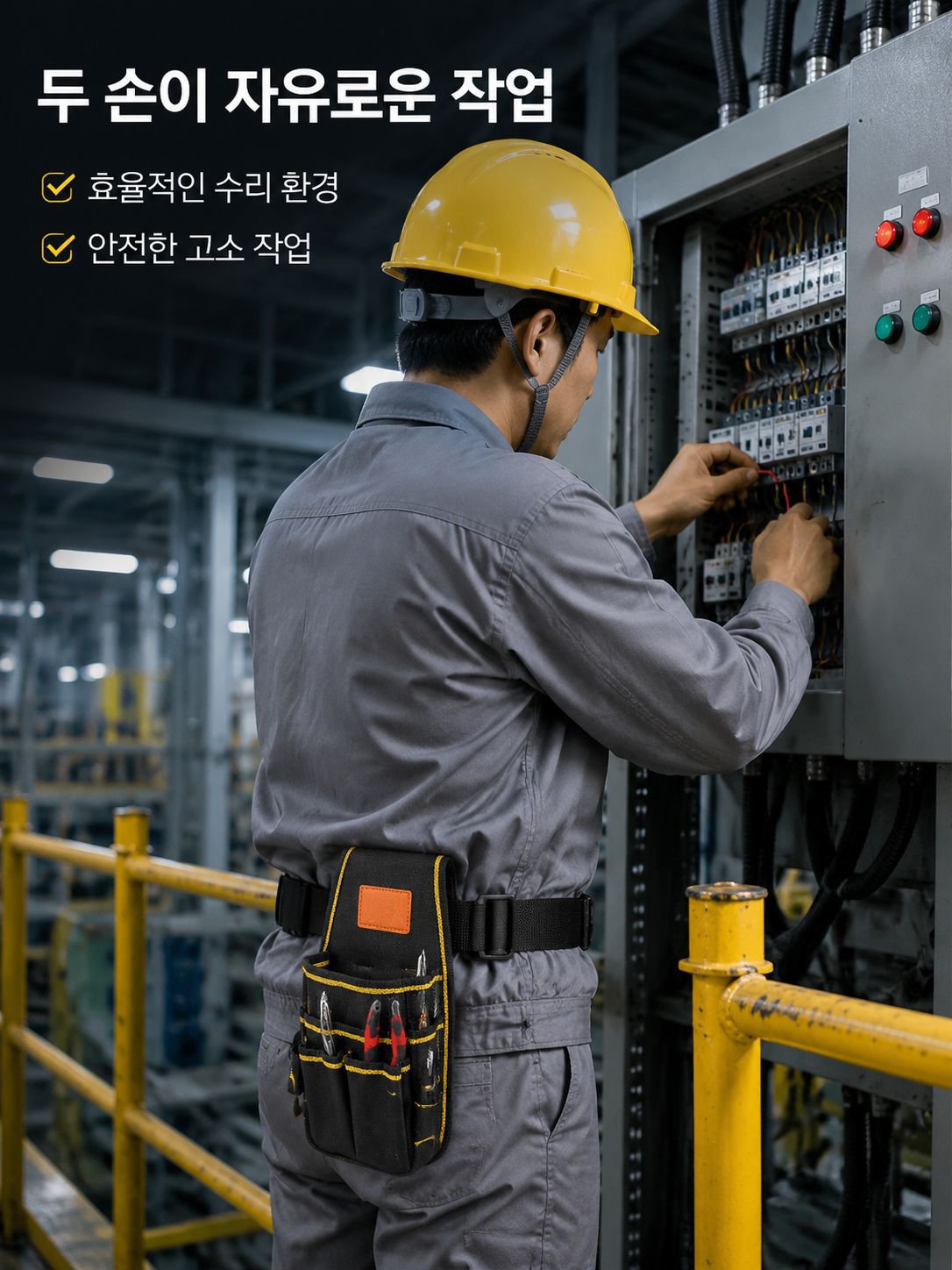 금속 전기 작업 전용 고소 작업 수리 공구 허리 가방 옥스포드 천 휴대용 공구 가방