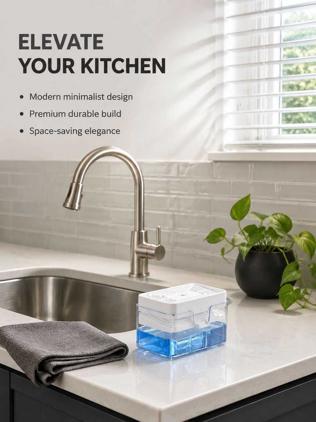 Creative press-type soap dispenser for cleaning, dishwashing, and pot scrubbing – an automatic soap 