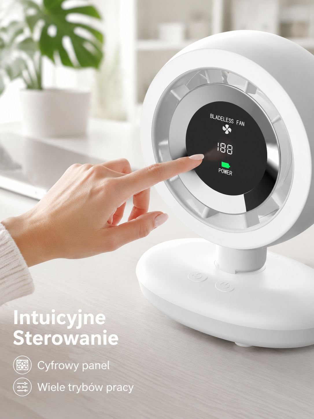 Wygodny cyfrowy wentylator domowy, z oscylacją, długowieczny