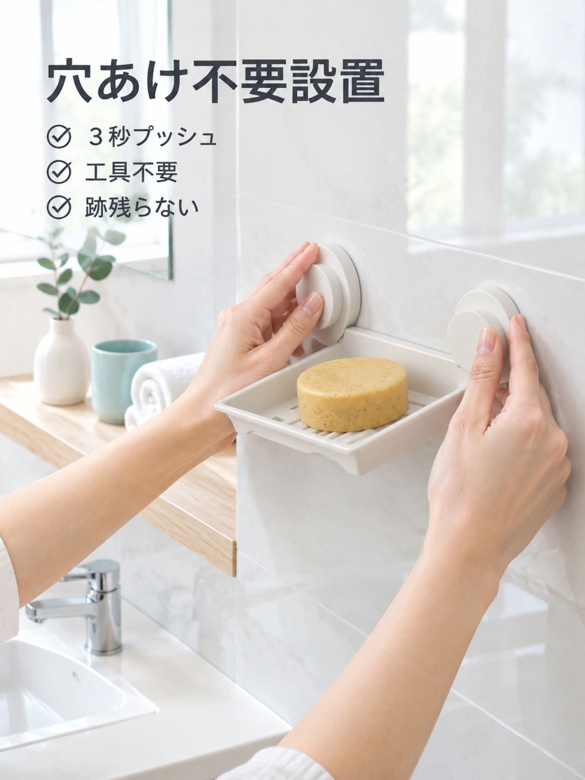 吸盤付きソープディッシュ