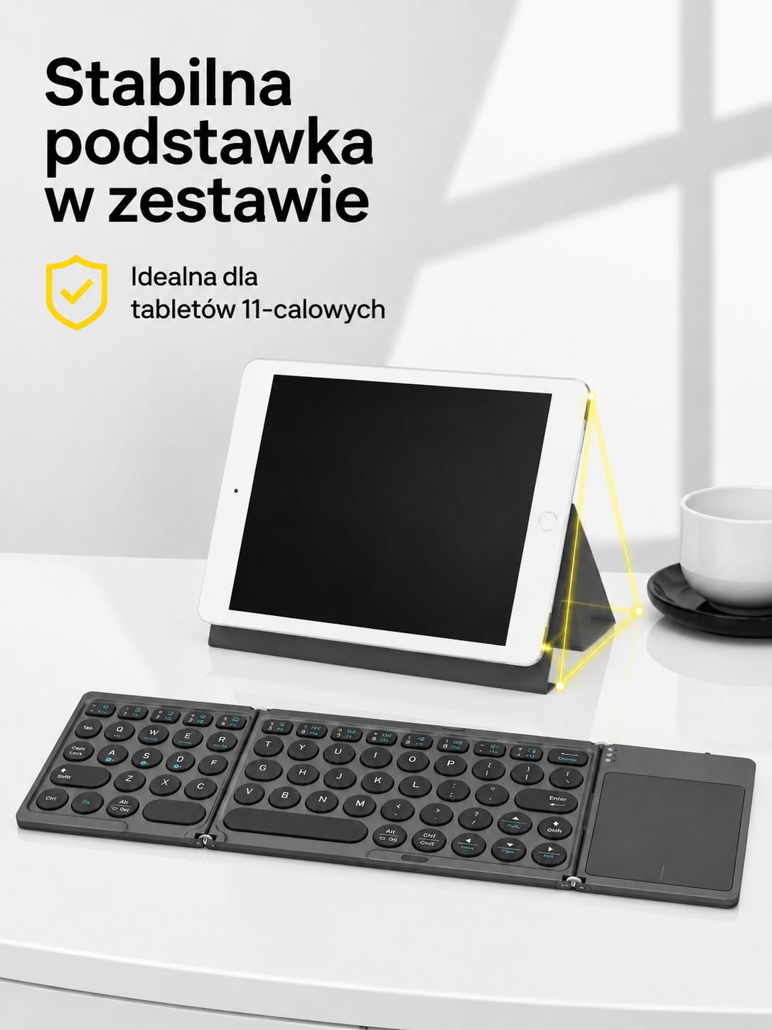 Bezprzewodowa klawiatura Bluetooth z ergonomicznym designem