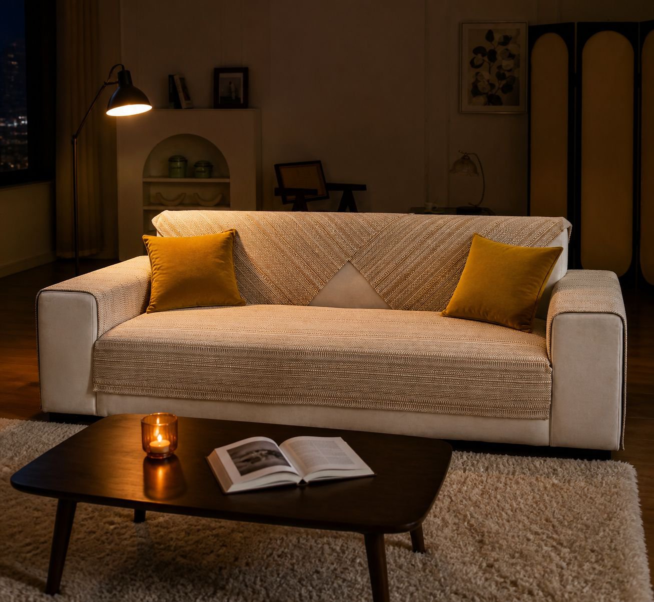Soft and comfortable sofa protector for daily use