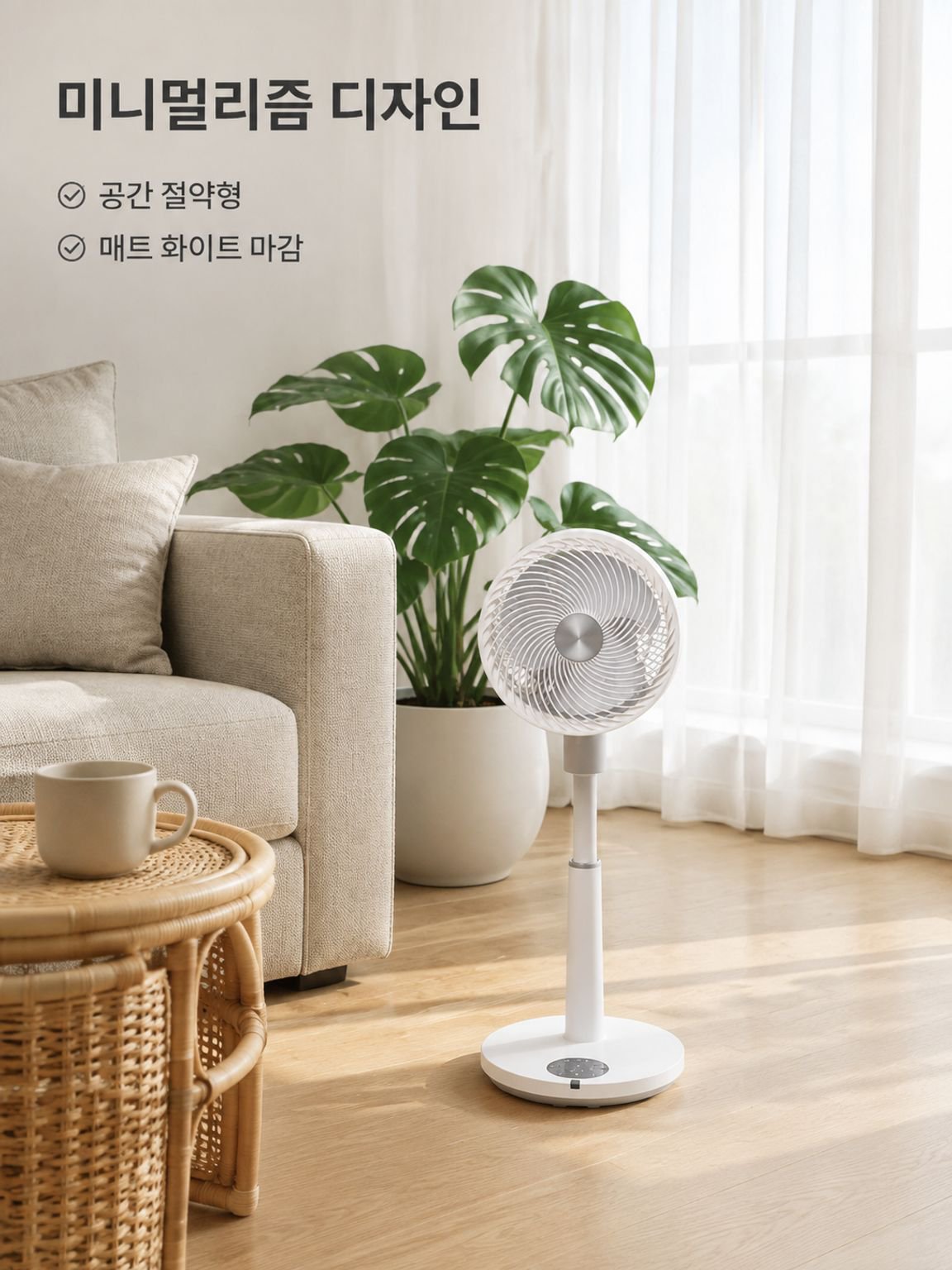 스마트 음성 공기 순환 스탠드 선풍기
