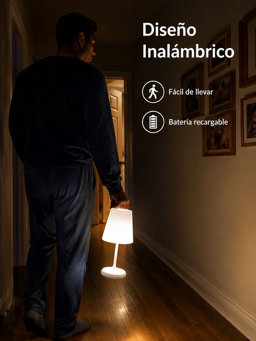 Luz nocturna con sensor táctil