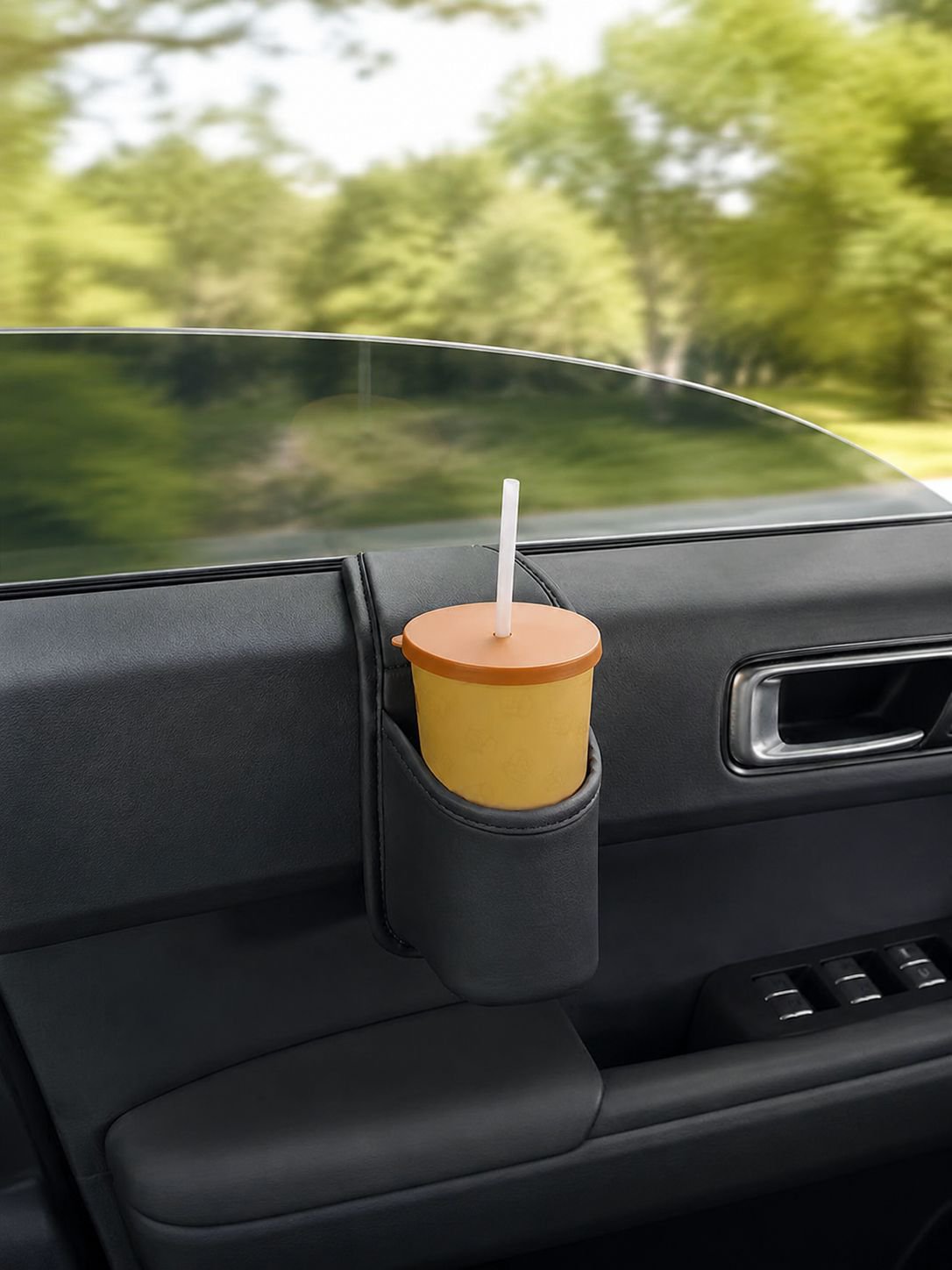 Car door cup holder, car storage bag, water cup holder, mobile phone holder, side embedded installat