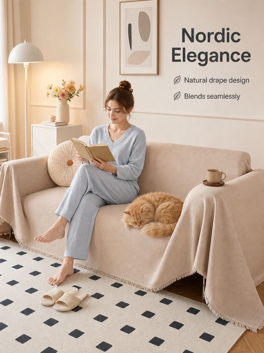Waterproof, stain-resistant, and cat-scratch-resistant sofa cover