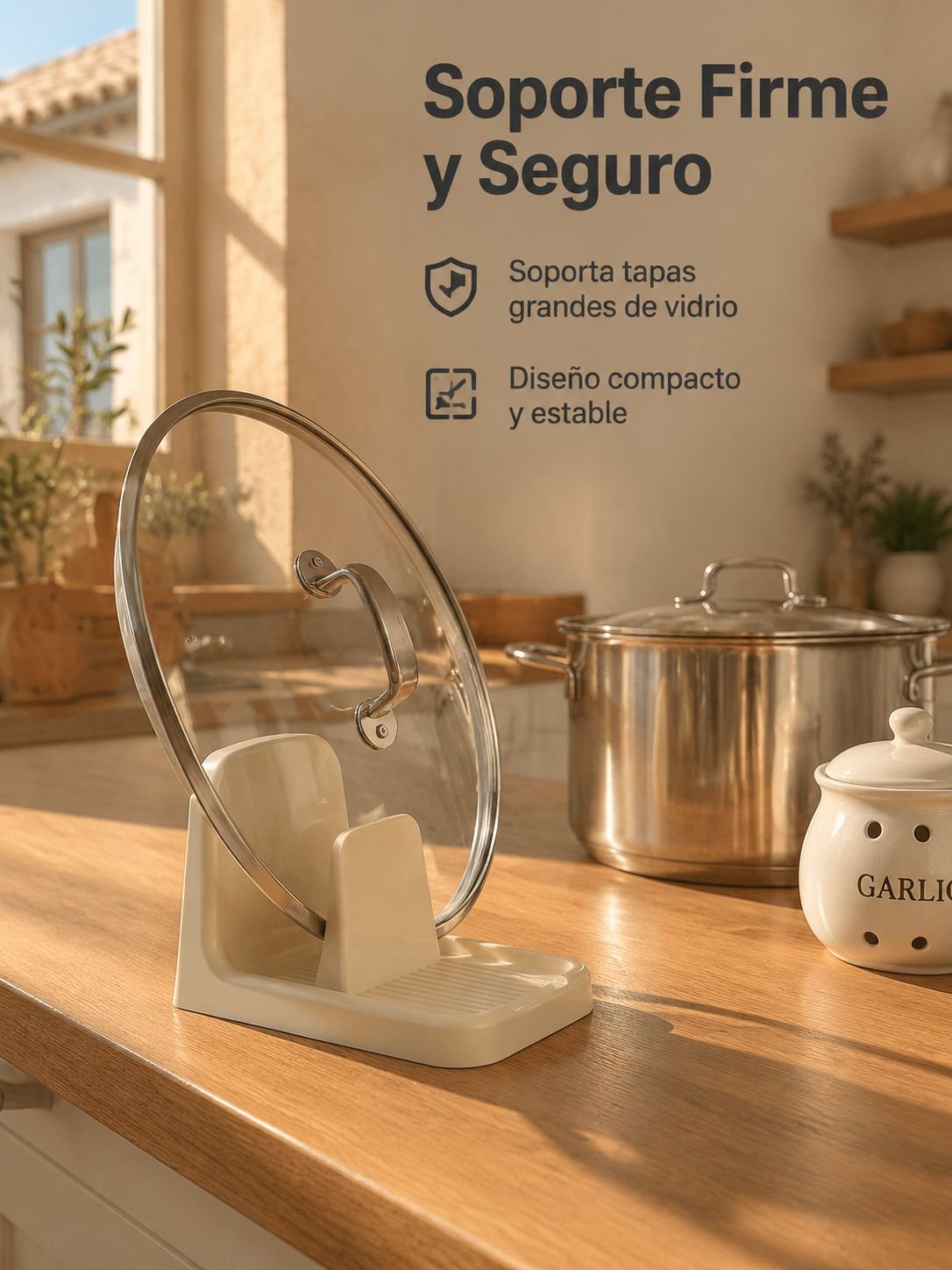 Estante para tapas de ollas de cocina