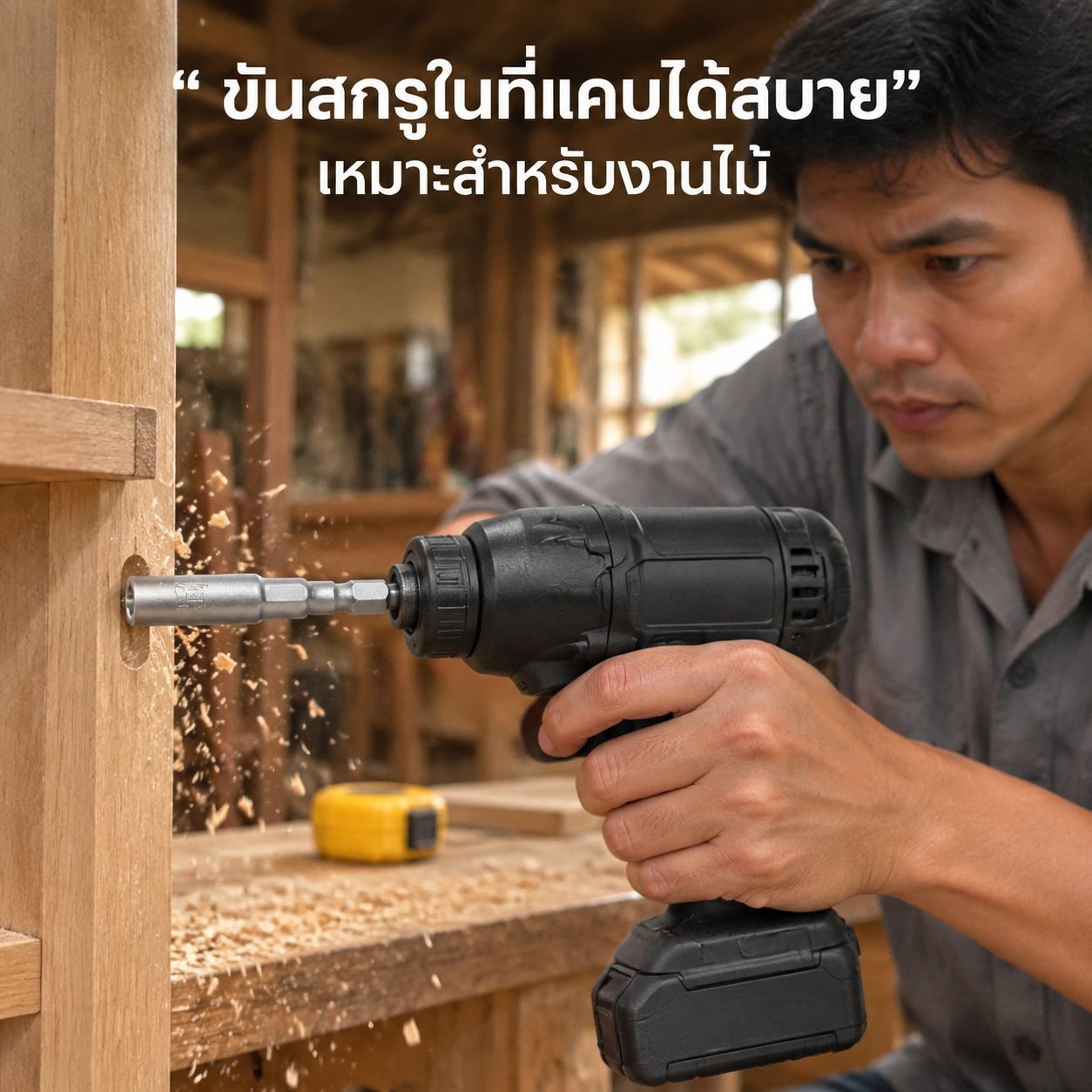 ลูกบล็อกสำหรับไขควงกระแทกแบบก้านยาว (ขนาด 5.5–19 มม.)