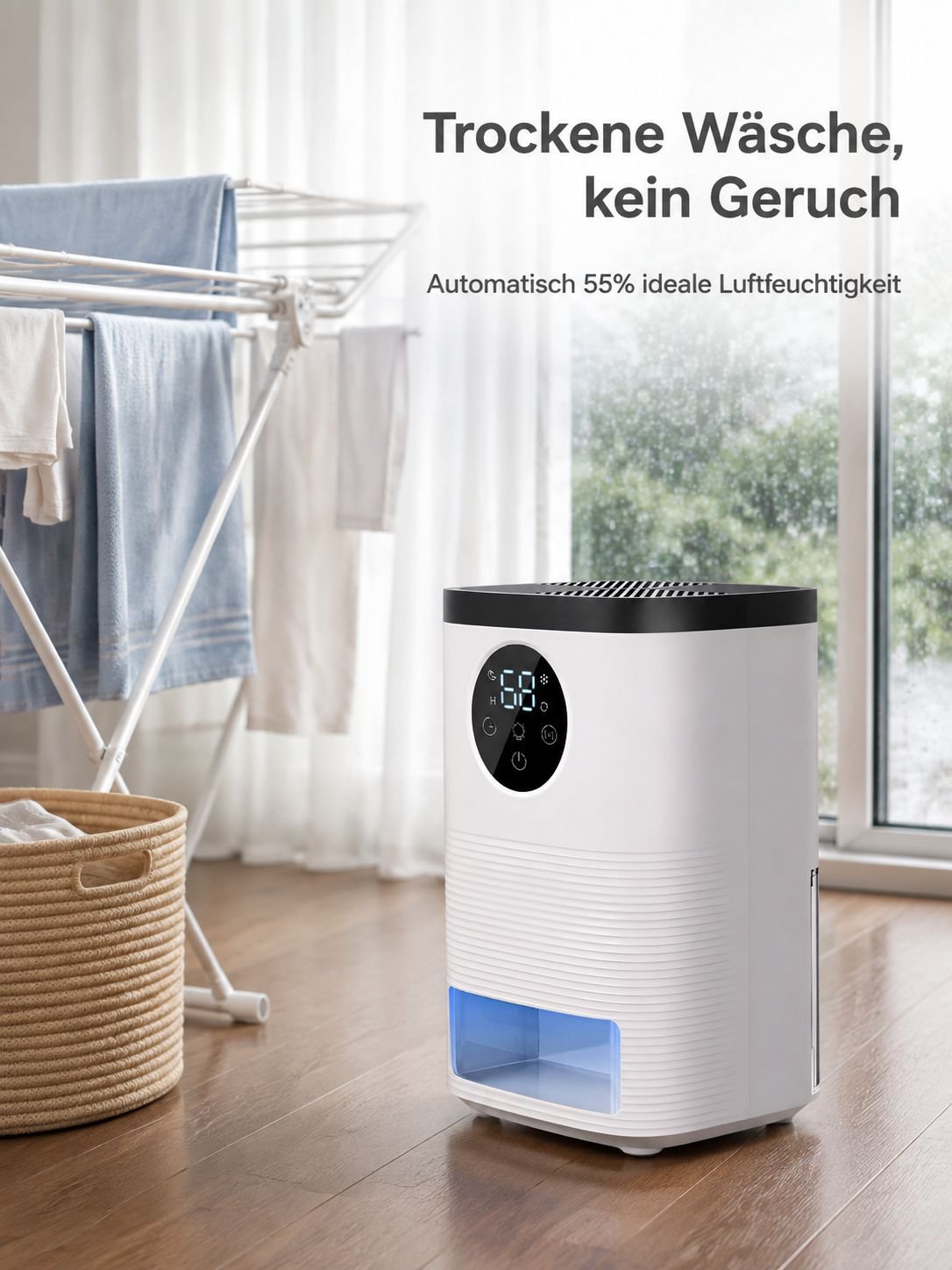 Kleiner Luftentfeuchter für Badezimmer und Keller
