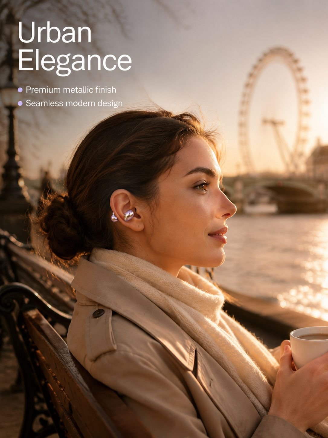 Non-in-ear Smart AI Translation Bluetooth Ear Clip product display