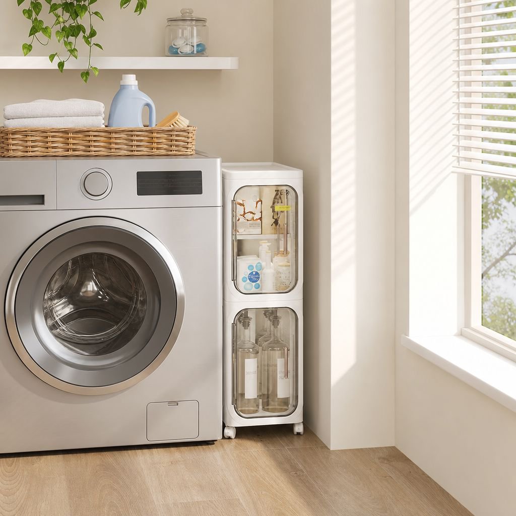 Foldable Storage Cabinet for Home Bathroom