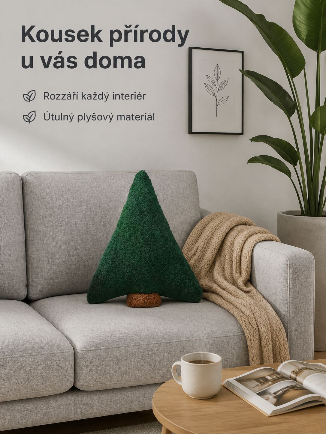 Měkký a pohodlný polštář na pohovku
