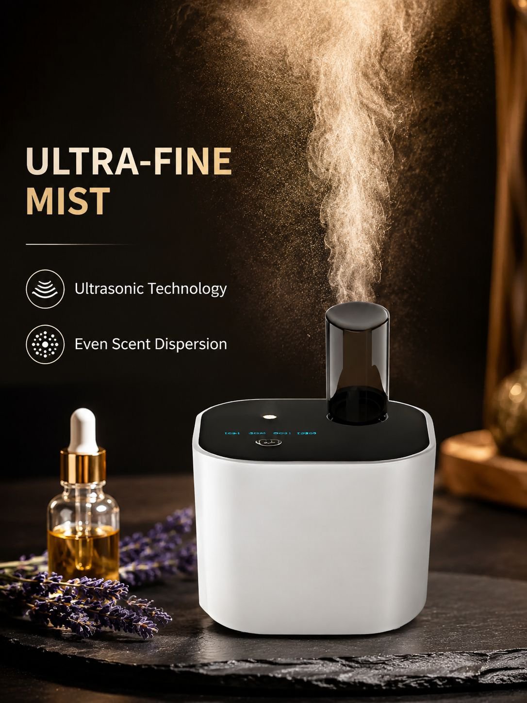 Smart Aroma Diffuser, Wireless Essential Oil Diffuser, Aromatherapy Spray