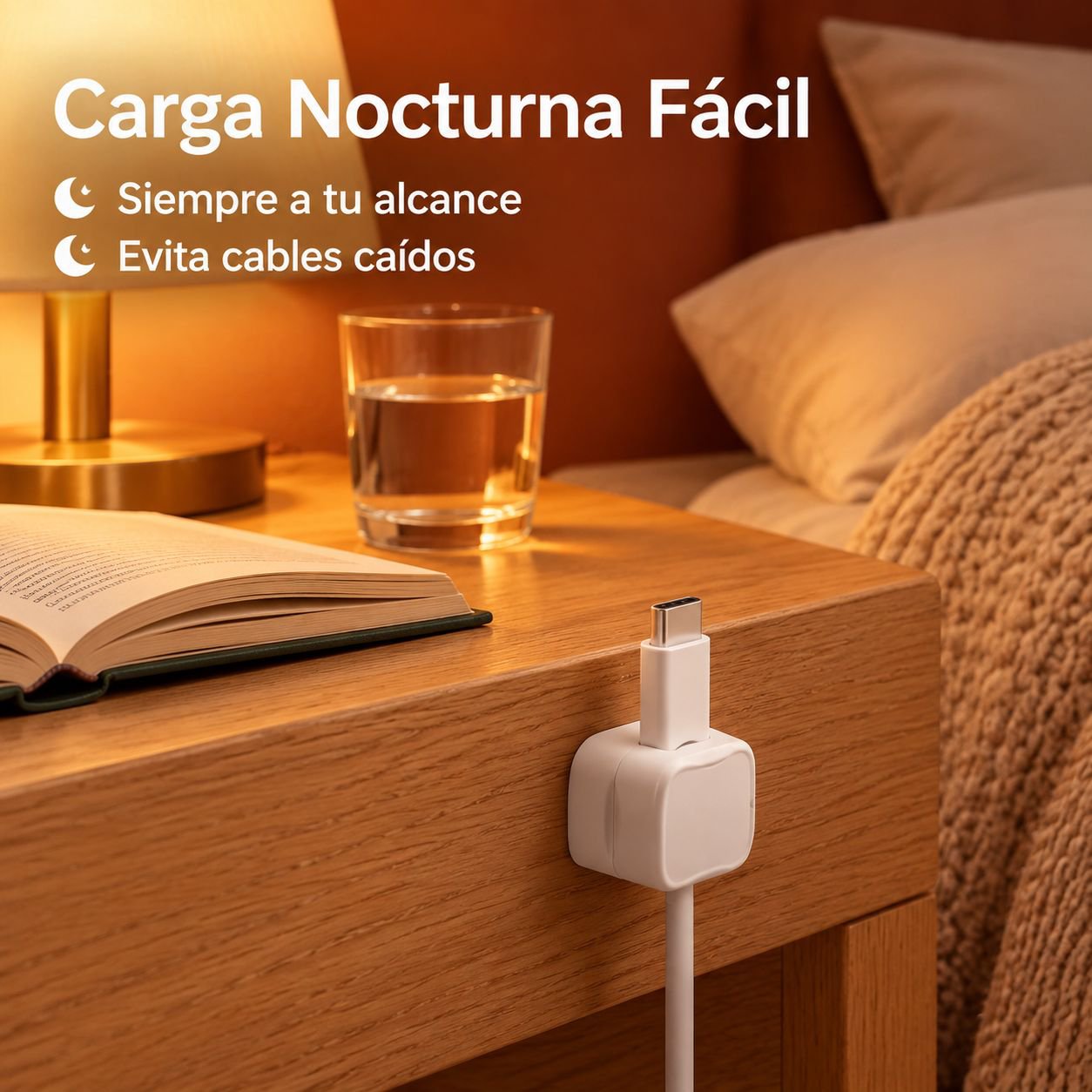 Organizador Magnético de Cables Clips Sujetadores para Cable de Carga y Escritorio
