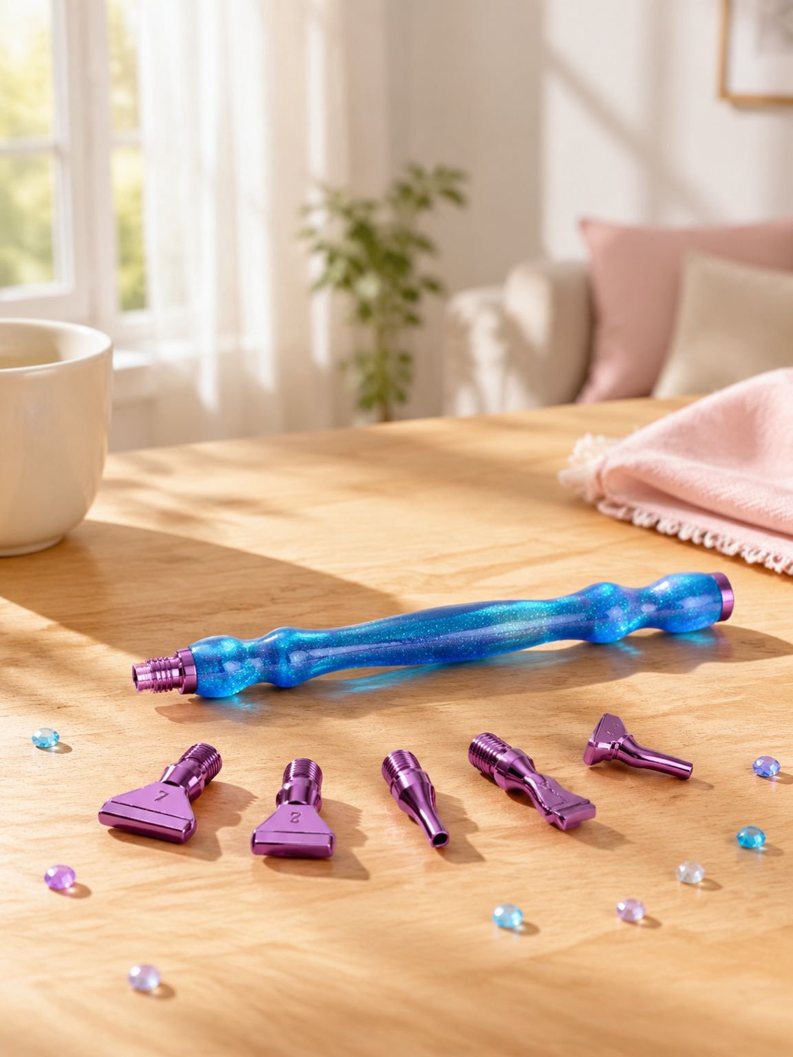 Nouveau stylo de forage à points en résine pour peinture au diamant, pointe de stylo à fil en plasti