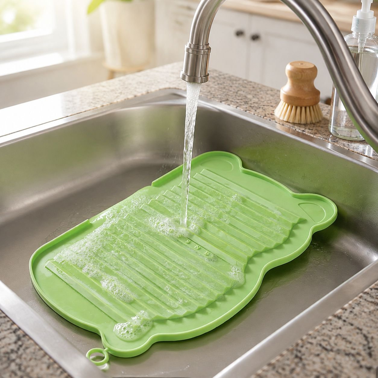 Foldable cutting board made from durable silicone material