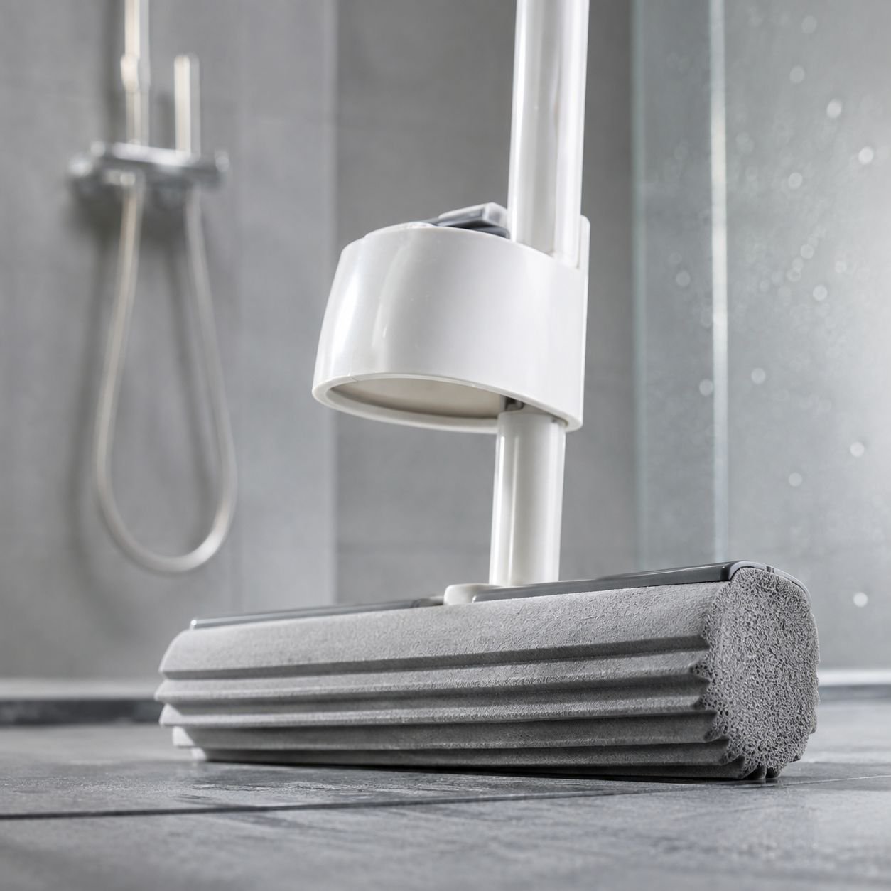 Ultra-absorbent mop cleaning hardwood floor effortlessly