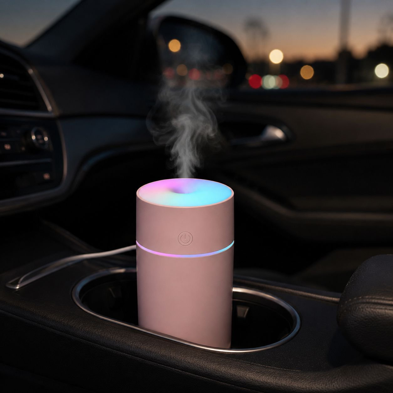 Tragbarer, kabelloser USB-Farb-Luftbefeuchter für das Auto