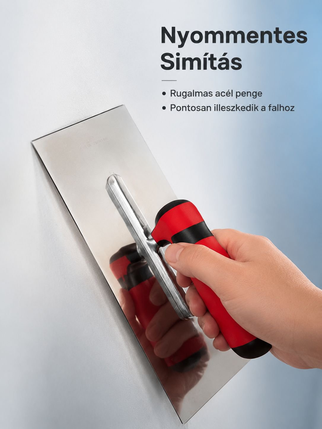 Professzionális glettvas fal simításhoz