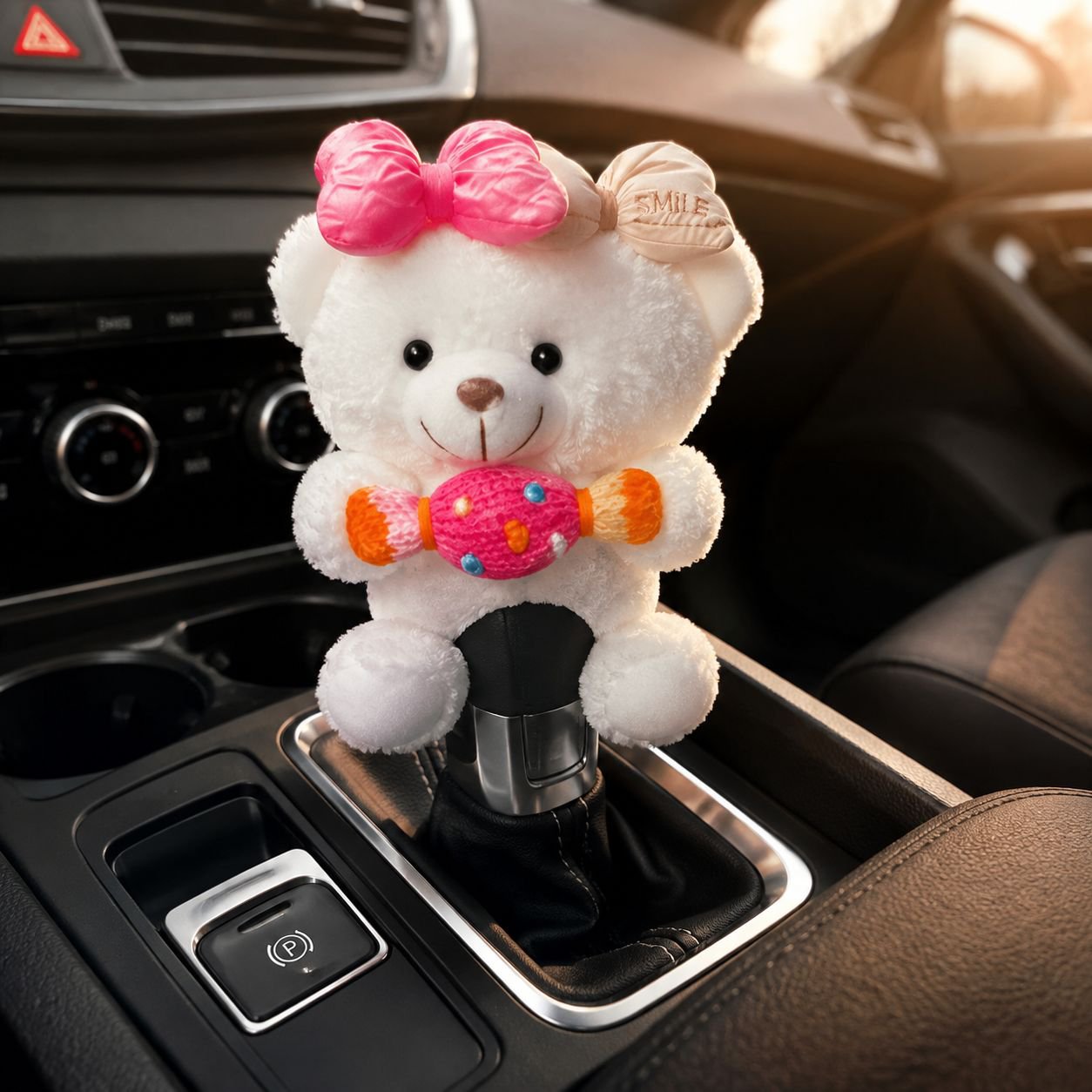 Cute Bear Gear Shift & Wiper Lever Decor Car Interior Goddess Style