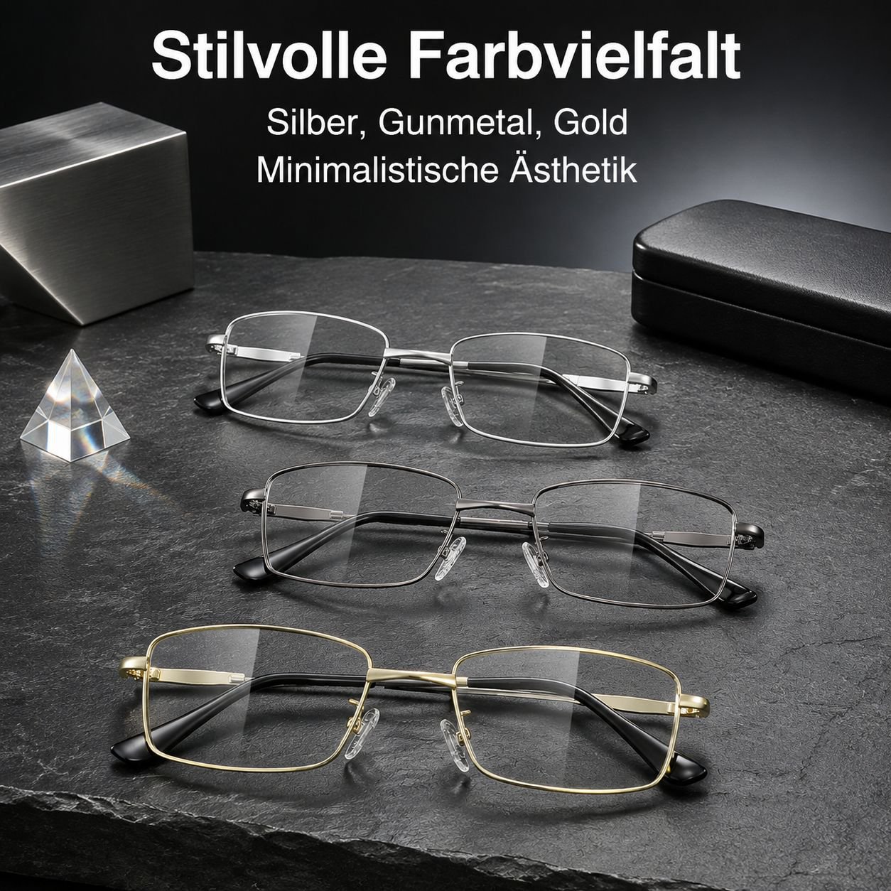 Lesebrille aus Titanlegierung mit Blaulichtfilter