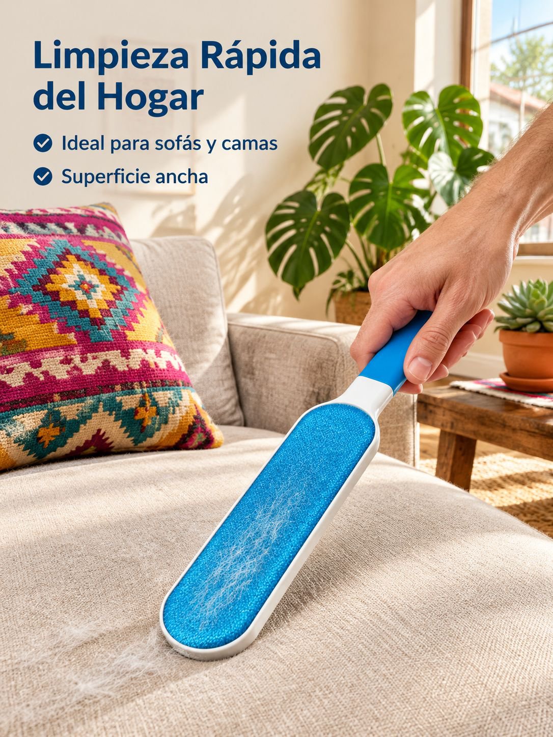 Cepillo electrostático para eliminar el polvo de la ropa