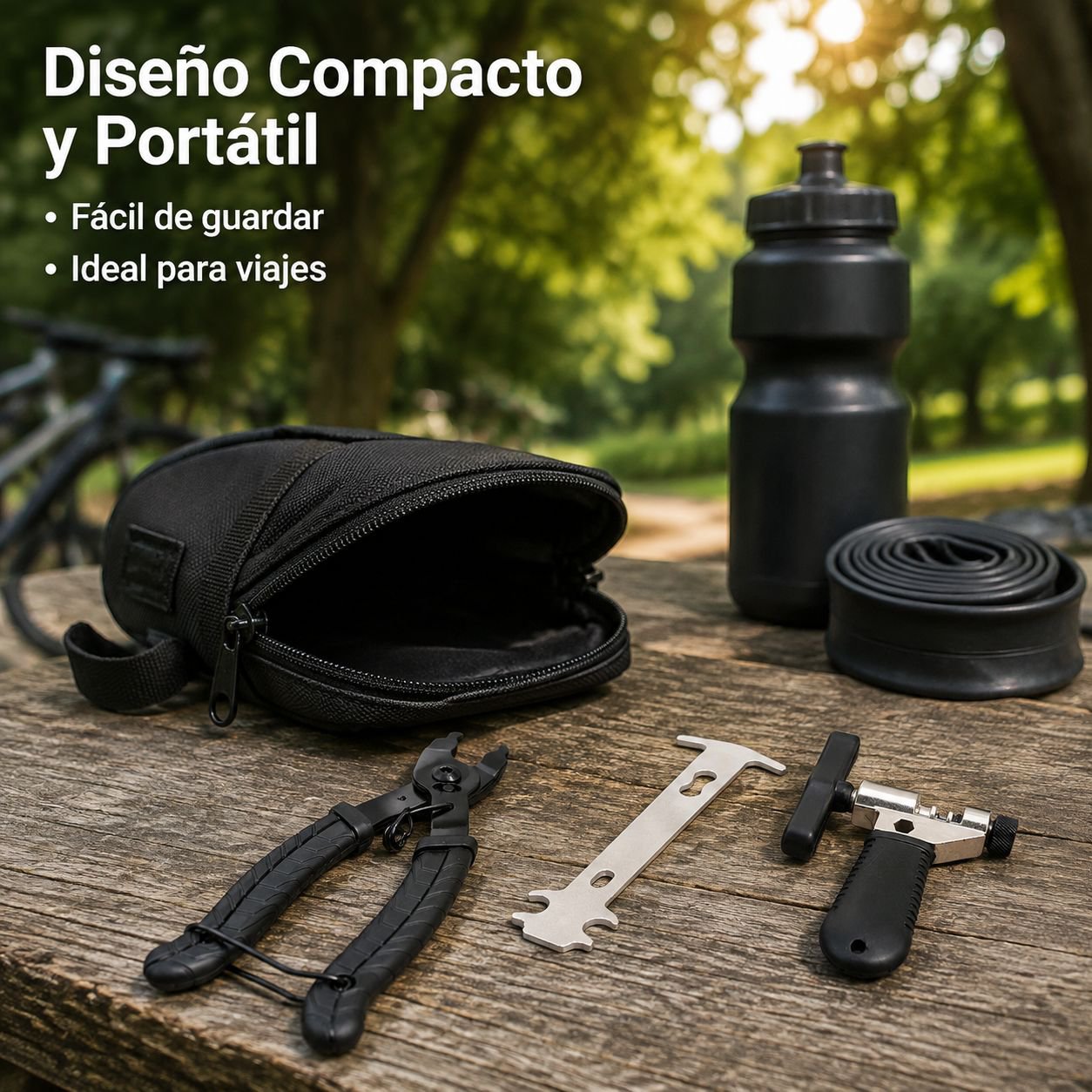 Herramientas para desmontar y reparar cadenas de bicicleta