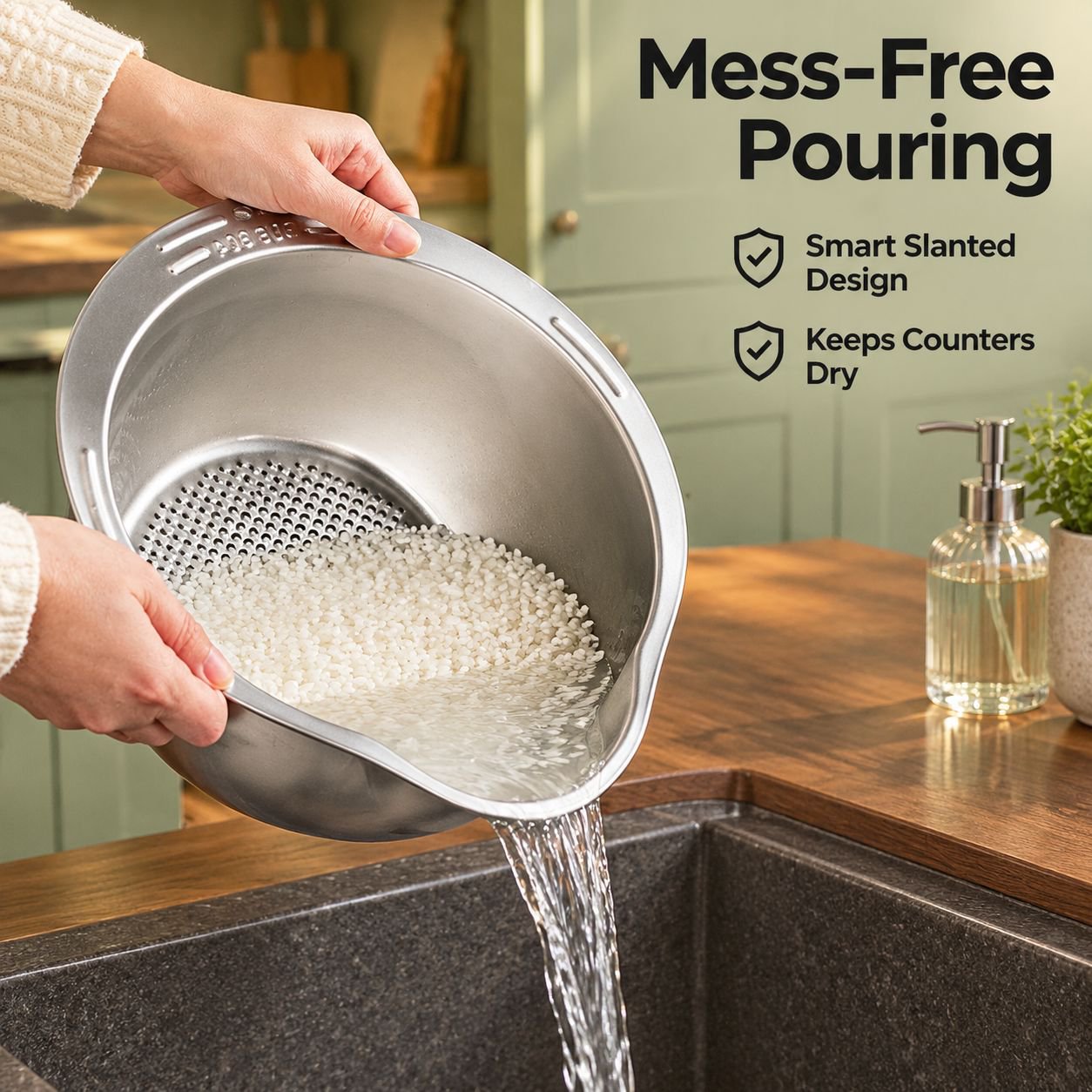 Kitchen Multifunctional Stainless Steel Colander