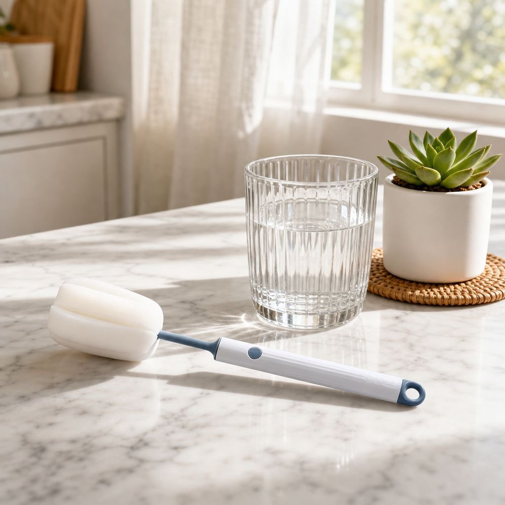 New style cup brush with long handle, a must-have for home use, a sponge brush with a replacement he