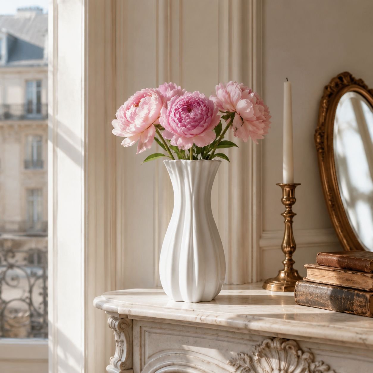 Vase en plastique style français vintage, décoration de fleurs artificielles, pot de fleurs