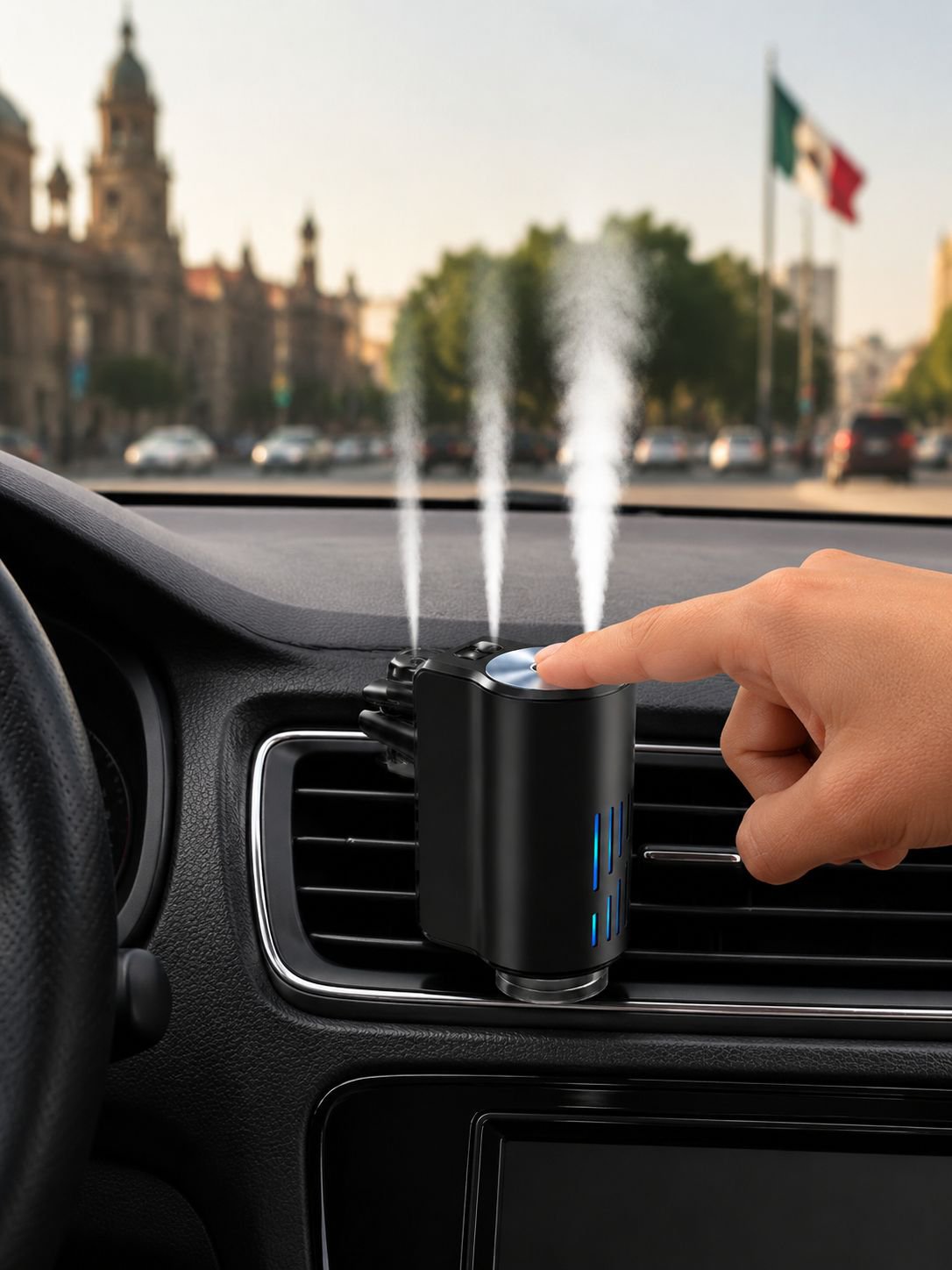 Máquina de aromaterapia para automóvil con salida de aire inteligente, difusor automático de aleació