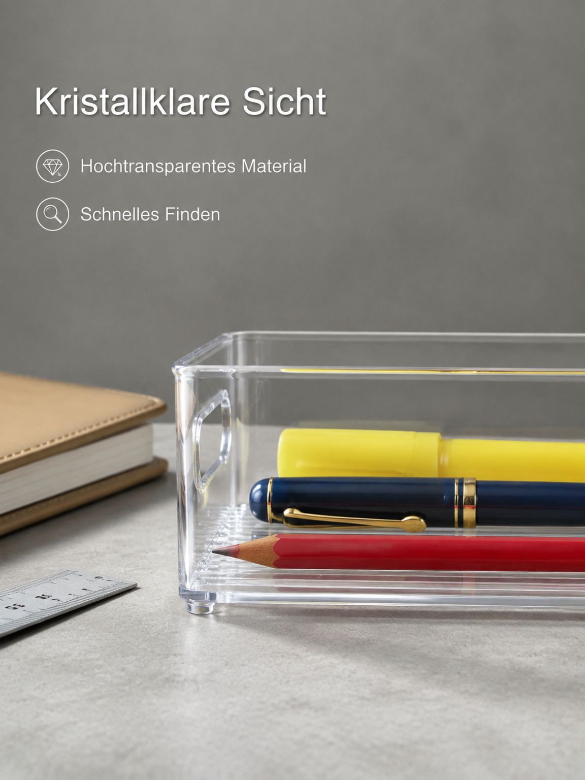 Acryl Schreibtisch-Organizer