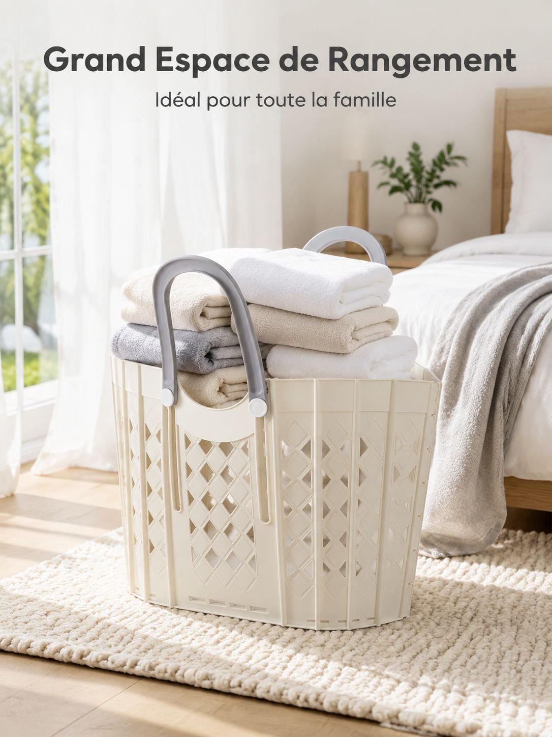 Panier à linge pliable de rangement