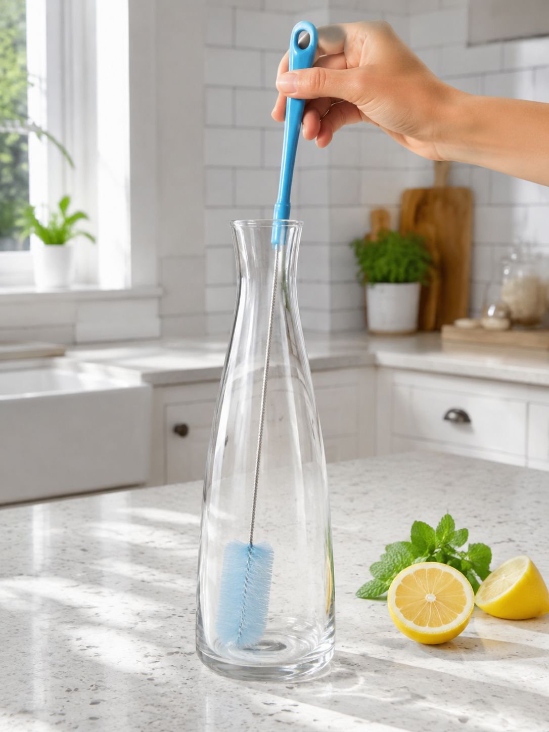 Eco-friendly bottle and cup cleaning brush
