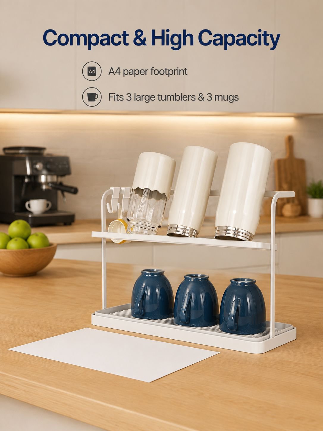 Double-layer water-cutting cup holder