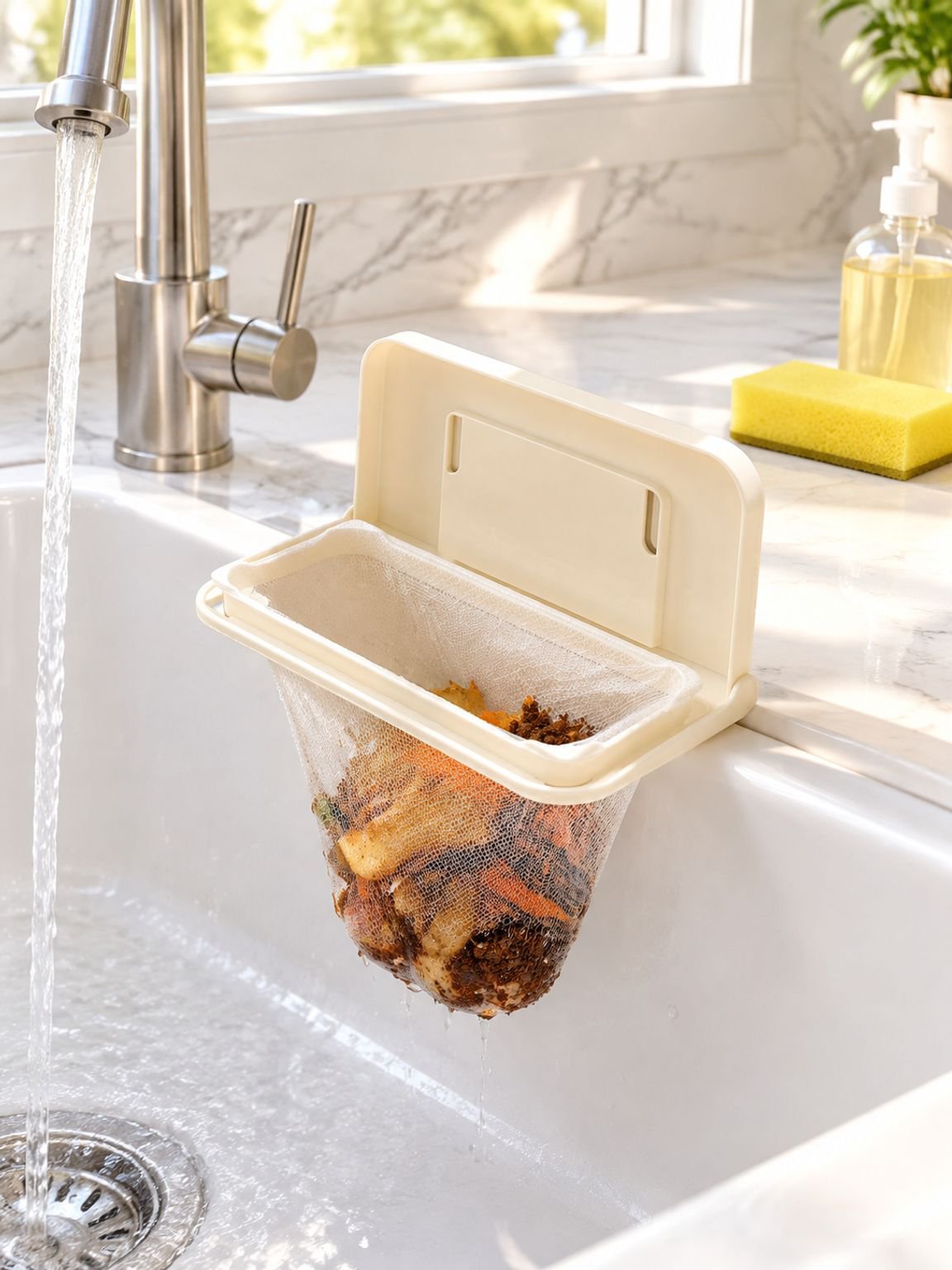 Soporte de filtro para fregadero de cocina plegable
