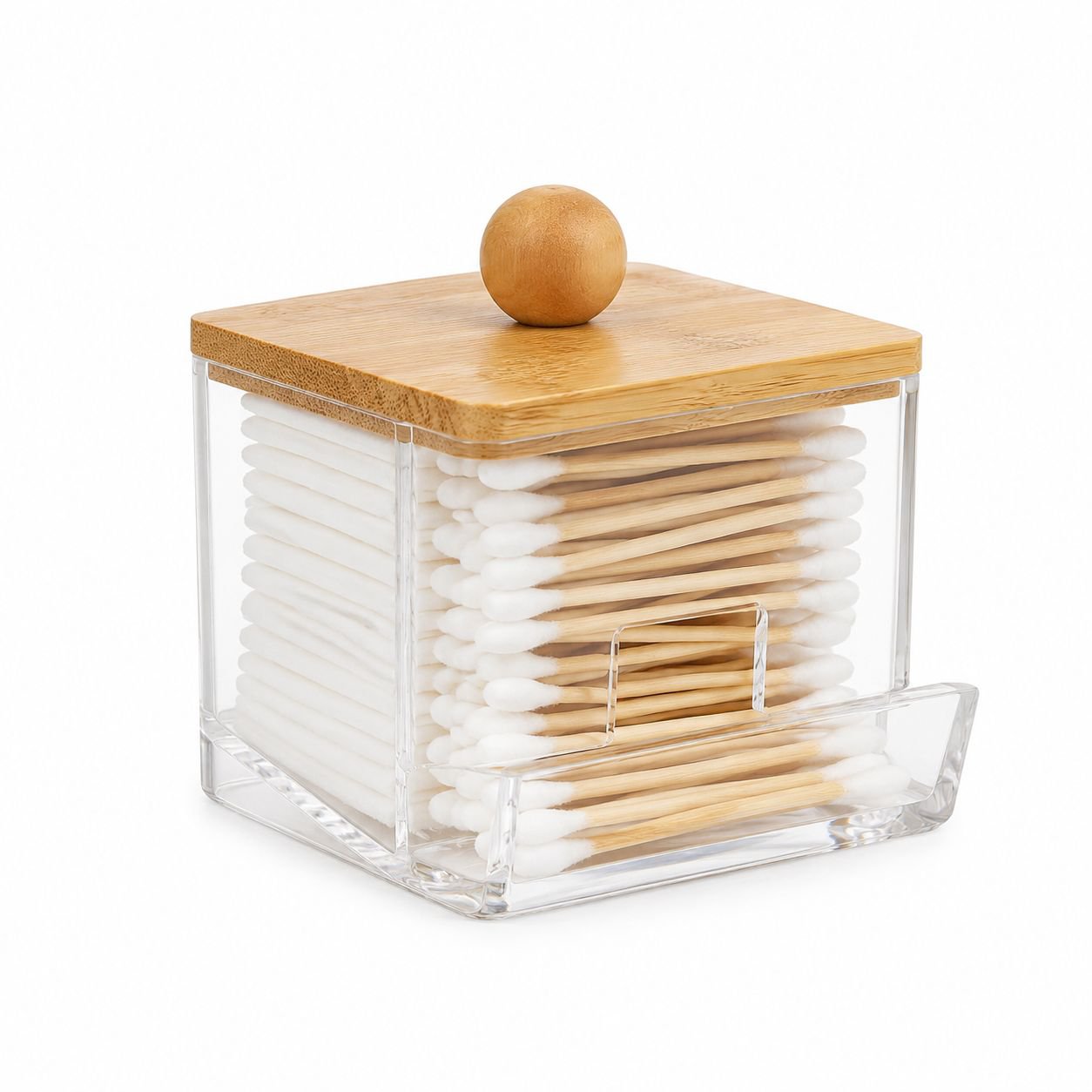 Acrylic Transparent Portable Cotton Puff Storage Box