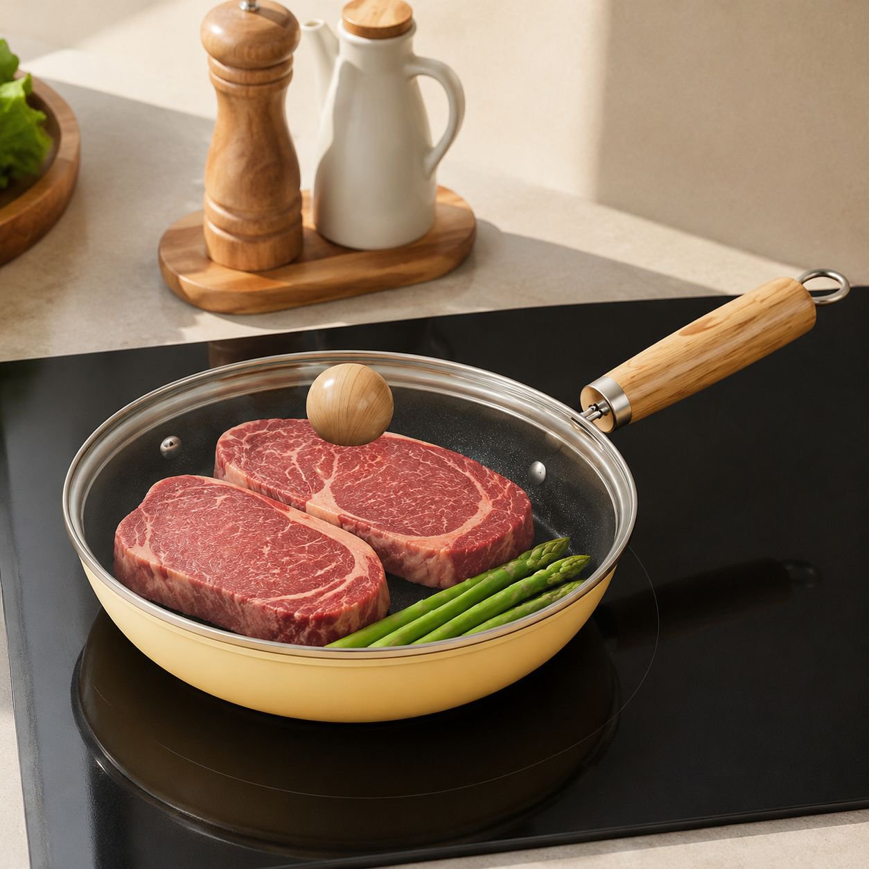 Compact home induction cooker with simple controls