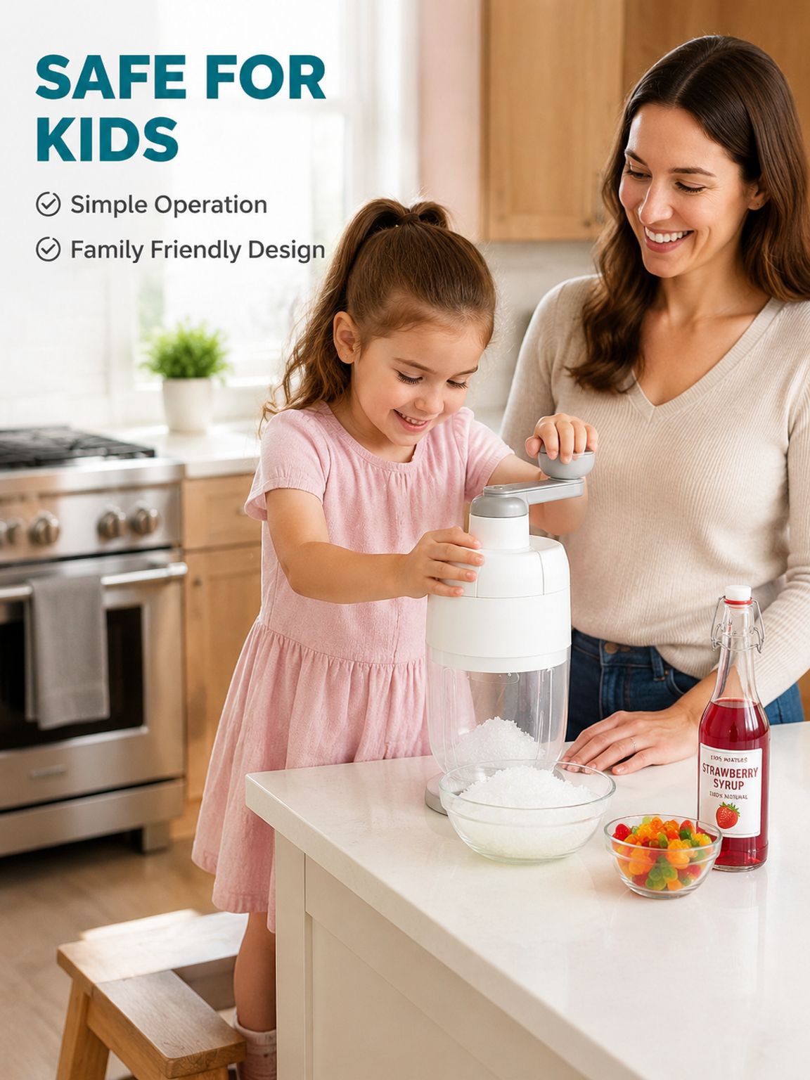 Home Shaved Ice Machine Ice Box Home Home Sealed Ice Without Spilling NonSlip Foot Pads