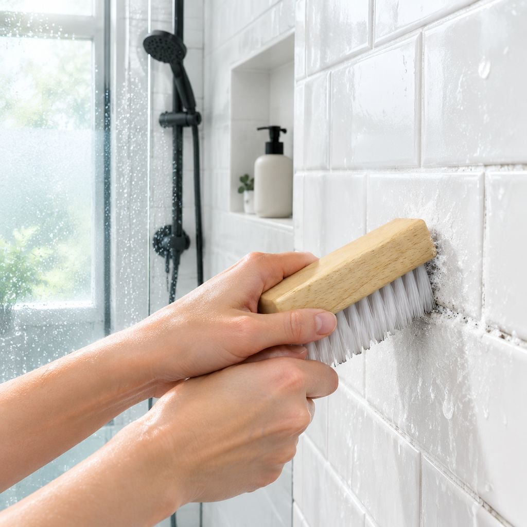 Natural wood shoe brush for effective cleaning