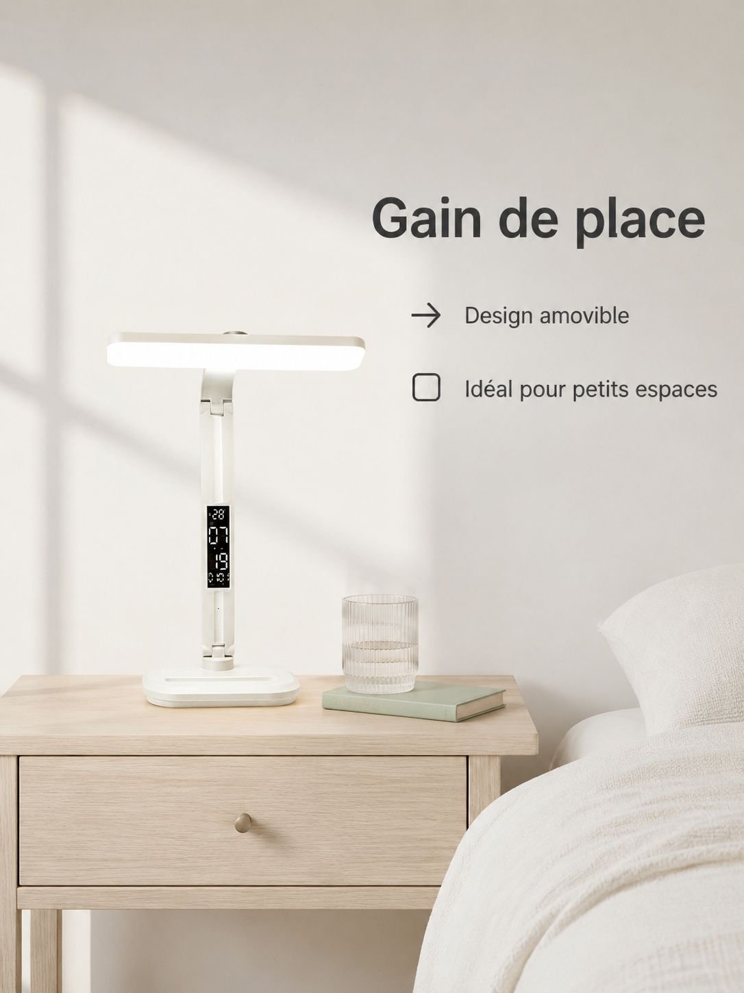 Petite lampe de chevet dédiée pour chambre