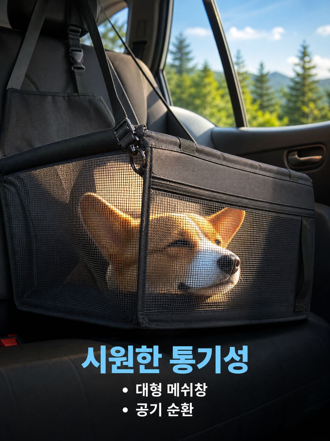 자동차 뒷좌석 반려동물 전용 가방