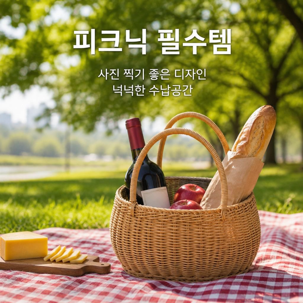 다용도 라탄 수납 바스켓