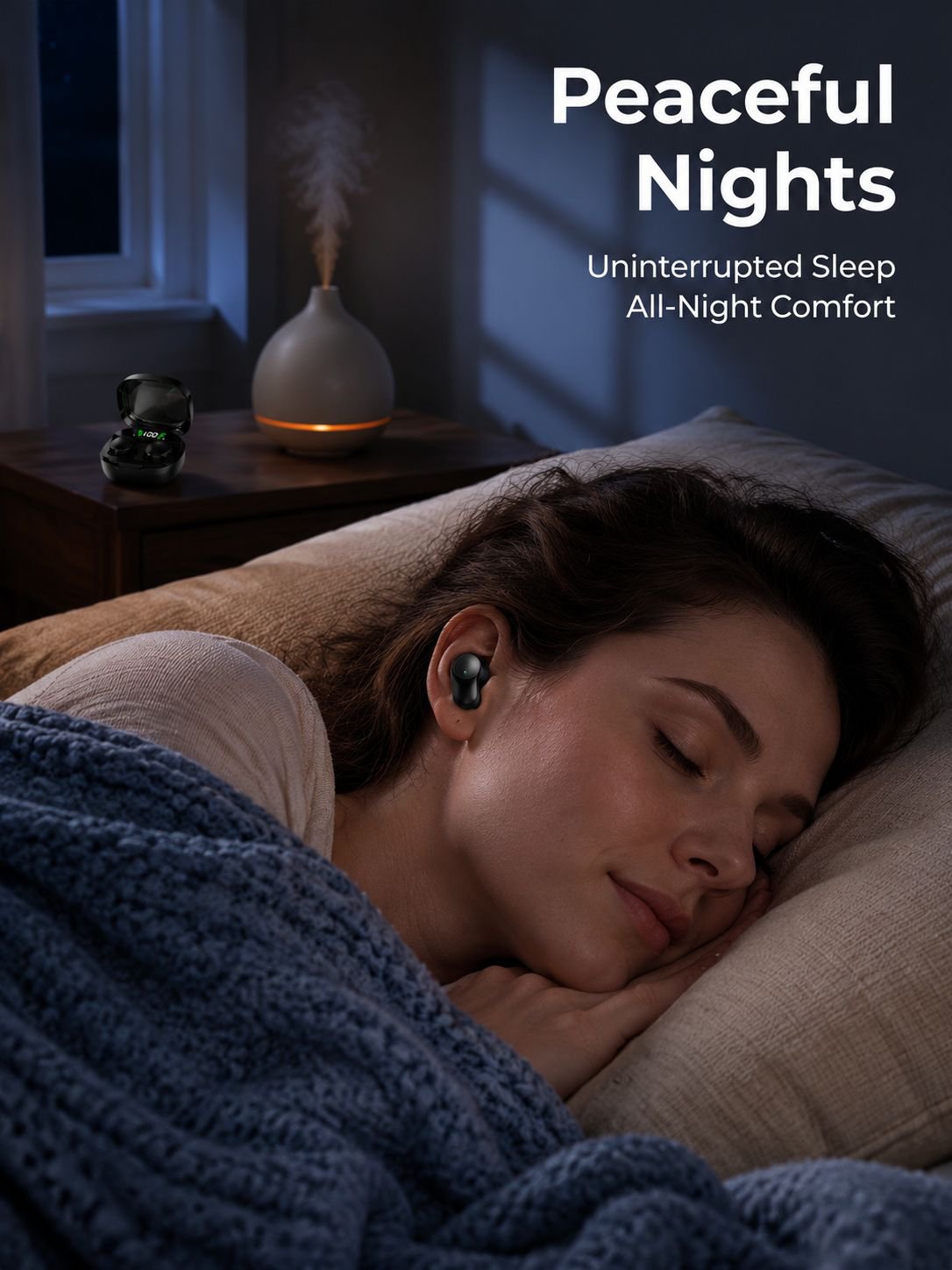 Ultra-mini wireless Bluetooth earbuds for sleep, ultra-thin, painless, comfortable for side sleeping