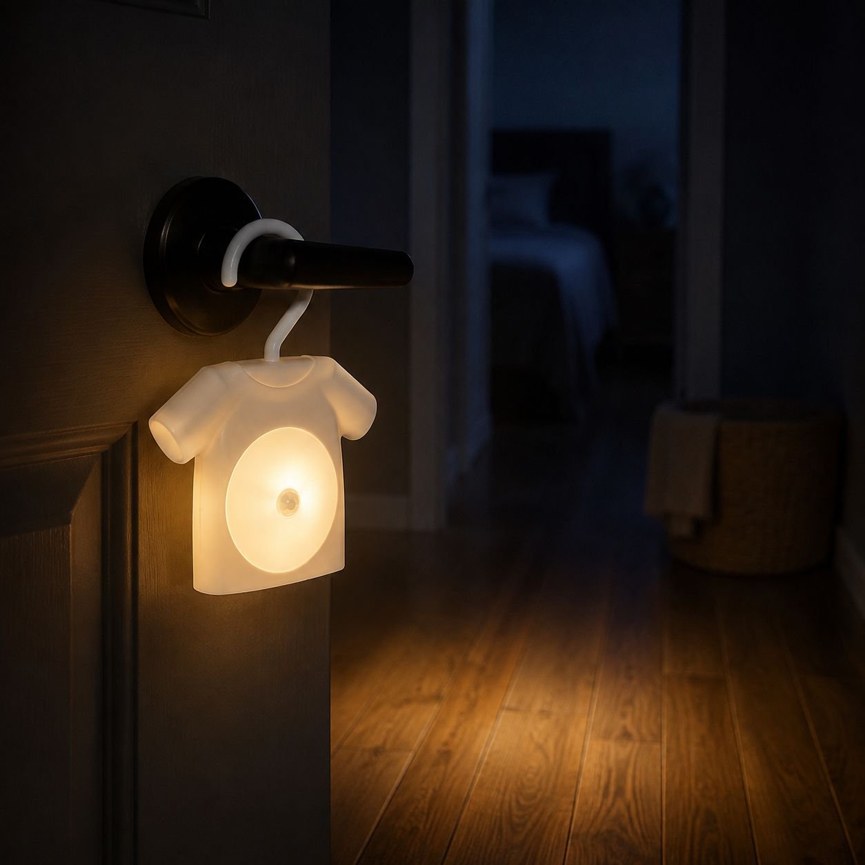 Easy installation LED night light with motion detector