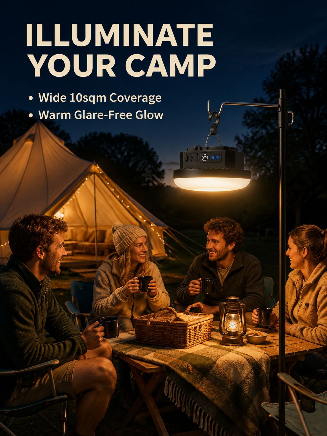 Multifunctional Portable Tent Lamp