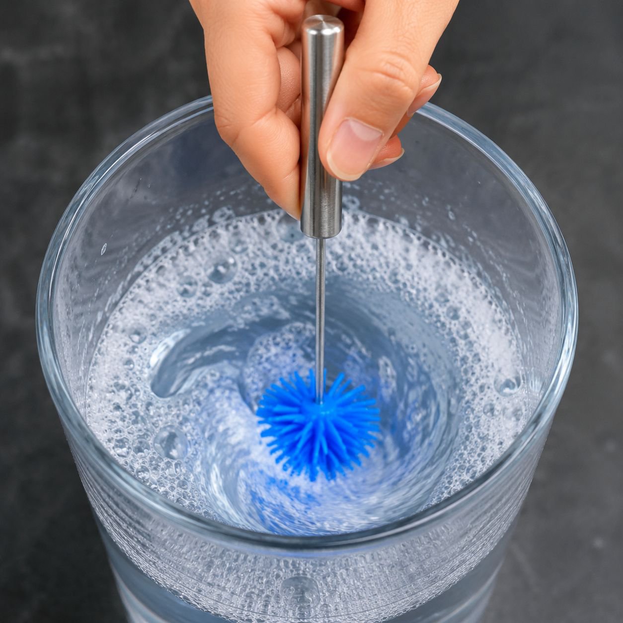 Efficient stainless steel brush removing stains